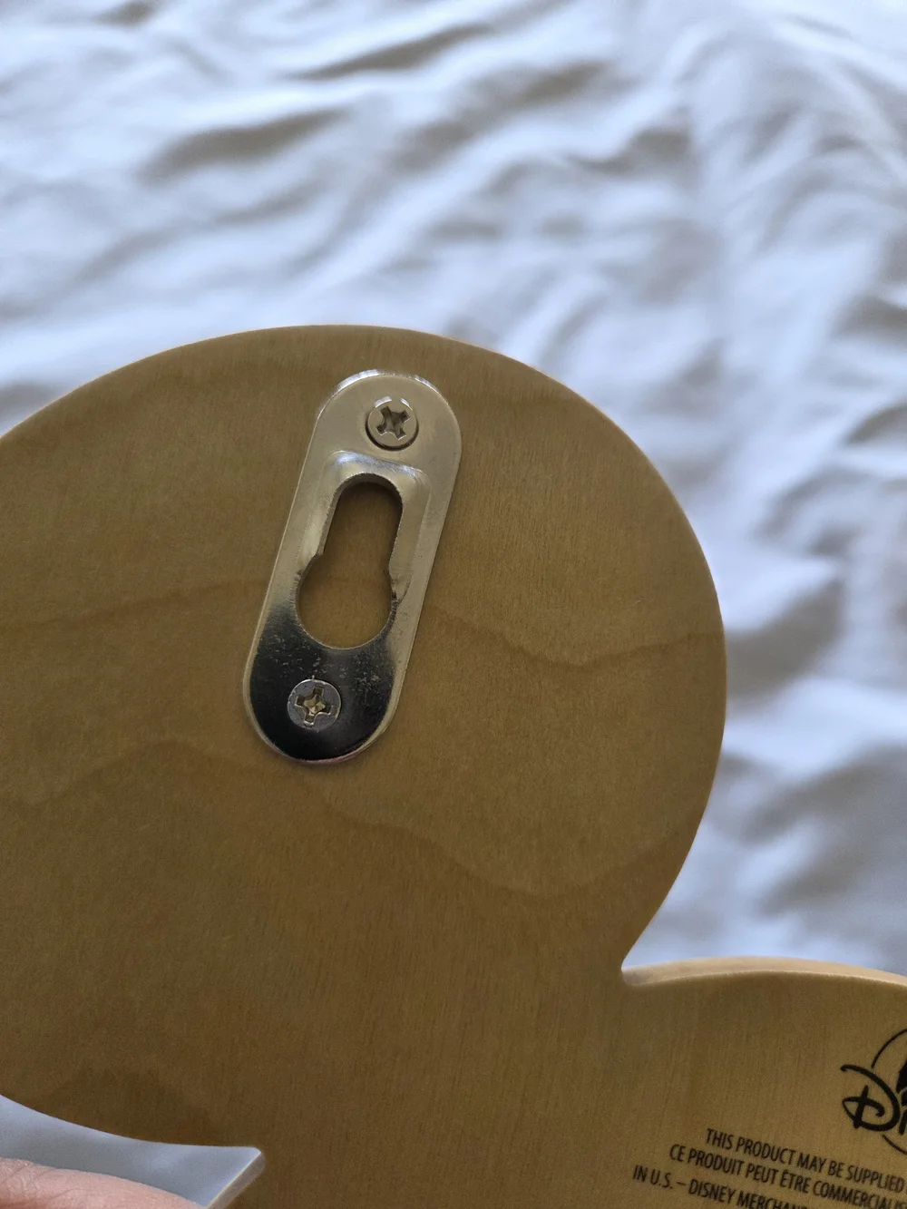 Disney | Wooden Mouse Silhouette Hook in Natural Wood